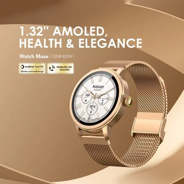 oraimo Watch Muse 2 1.32" AMOLED Diamond Appearance Smart Watch